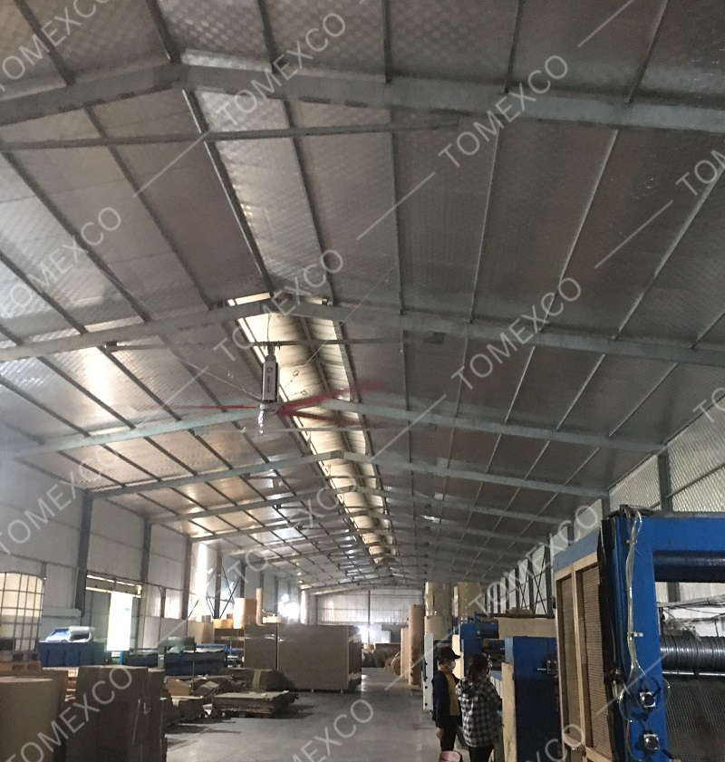 Lắp đặt quạt trần HVLS - 7300 cho nhà máy tại Hưng Yên