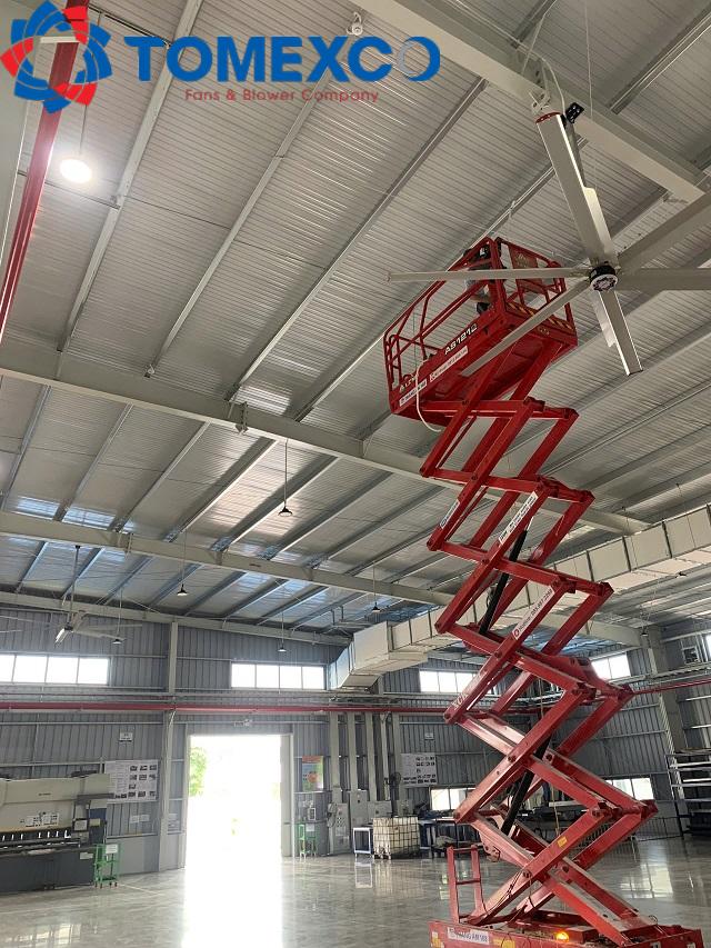 Lắp đặt quạt công nghiệp cỡ lớn